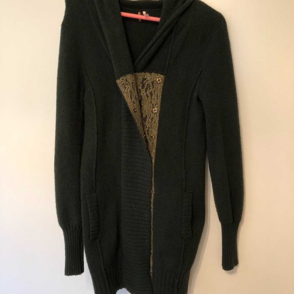 COPY - Free People Hooded Zip & Button Up Sweater